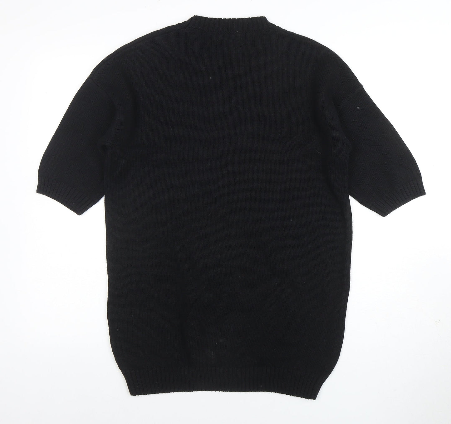 Mens UK Size M Zara Man Black Pullover Jumper