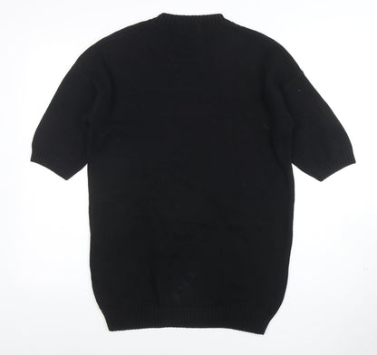Mens UK Size M Zara Man Black Pullover Jumper