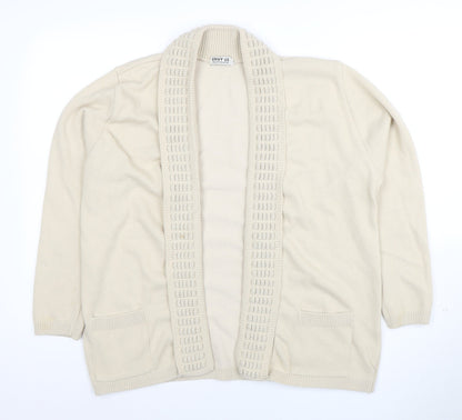 Womens UK Size 2XL Envy Us Beige Cardigan Jumper