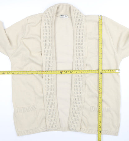 Womens UK Size 2XL Envy Us Beige Cardigan Jumper