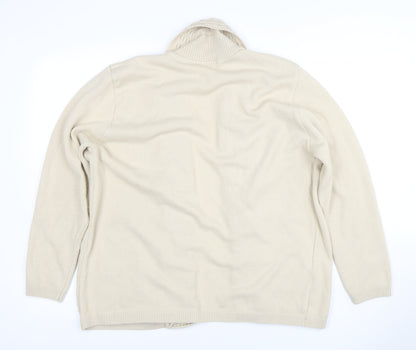 Womens UK Size 2XL Envy Us Beige Cardigan Jumper