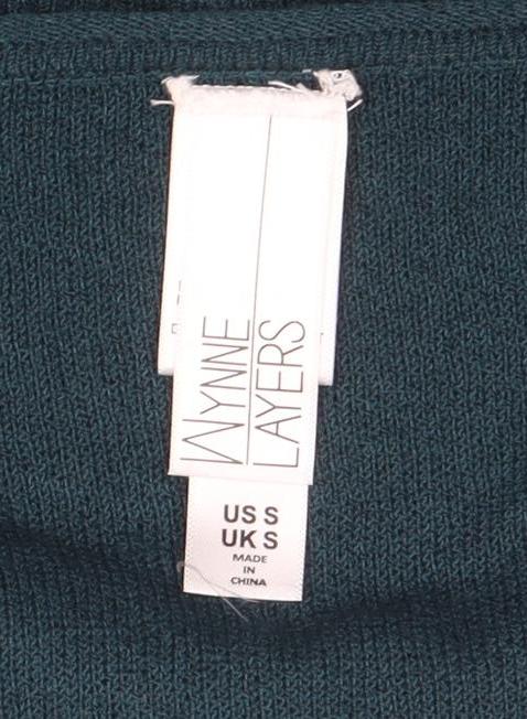 Womens UK Size S Wynne Layers Green Basic Blouse