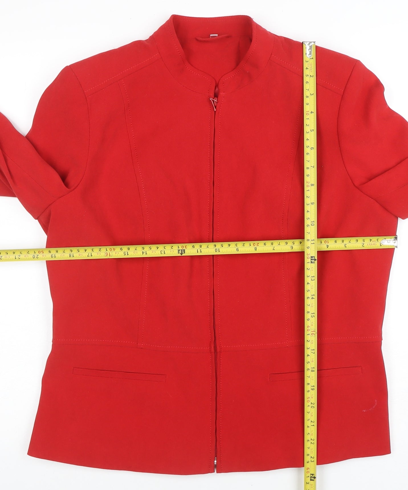 Womens UK Size 14 Style by EWM Regular Red Suit Jacket