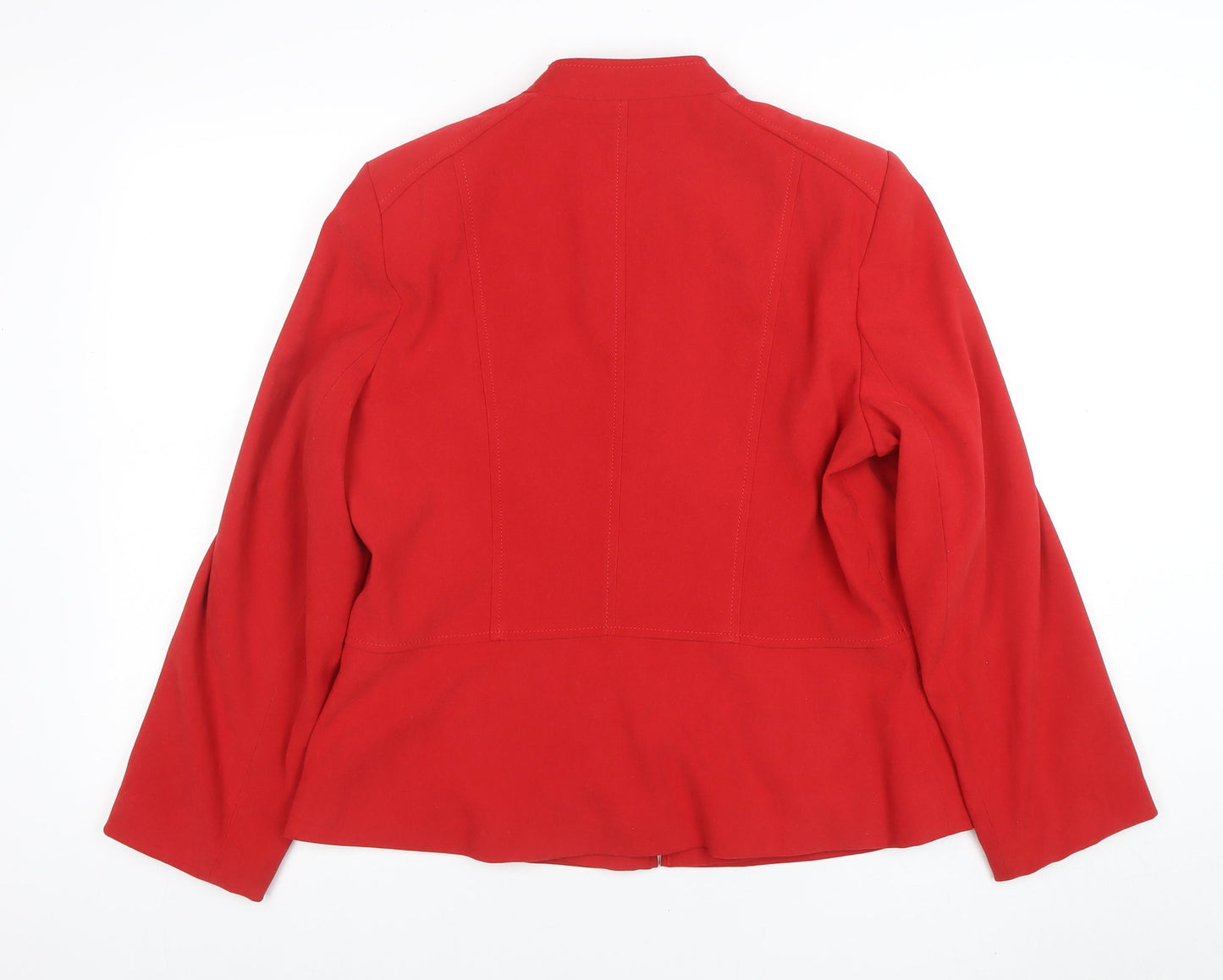 Womens UK Size 14 Style by EWM Regular Red Suit Jacket