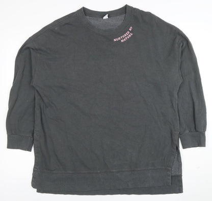 Womens UK Size L Old Navy Grey Pullover Sweatshirt