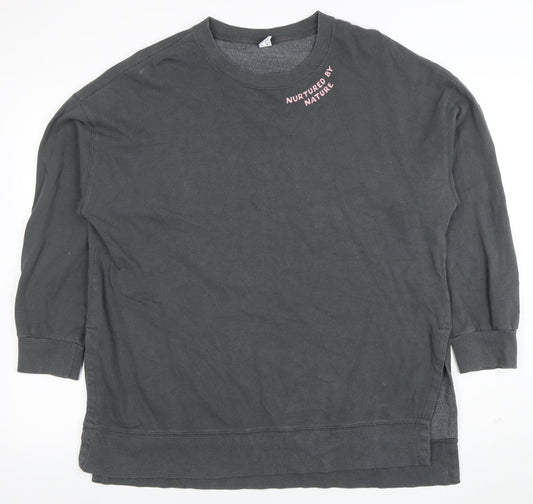 Womens UK Size L Old Navy Grey Pullover Sweatshirt