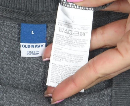 Womens UK Size L Old Navy Grey Pullover Sweatshirt