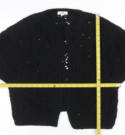 Marks and Spencer Women's Black Open-Knit Cardigan M