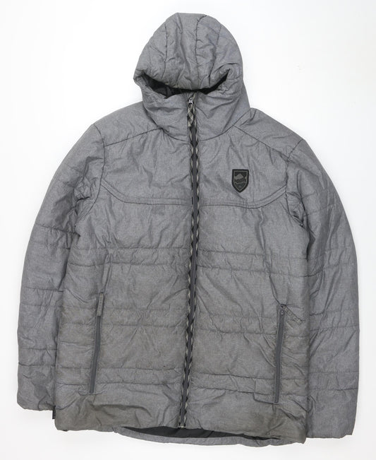 Mens UK Size XL DECATHLON Grey Puffer Jacket