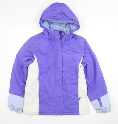 Mountain Warehouse Girls Purple Ski Jacket 13 Years Waterproof Hooded Winter Coat