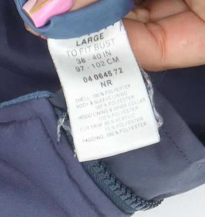Womens UK Size L Peter Storm Blue Puffer Jacket