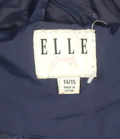 Girls UK Size 14-15 Years ELLE Junior Blue Puffer Jacket