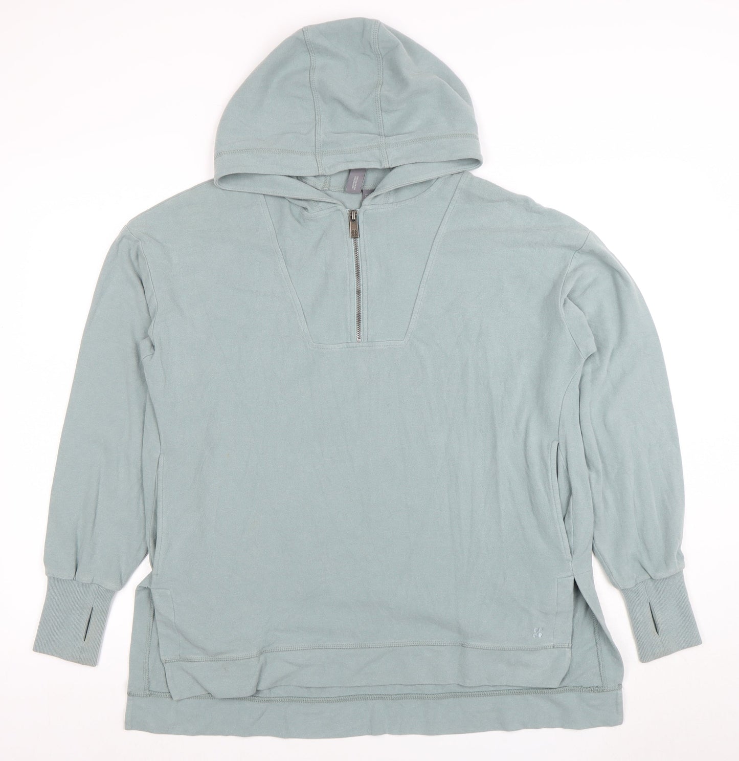 Womens UK Size XS Sweaty Betty Blue Pullover Hoodie