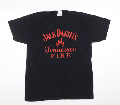 Mens UK Size L Fruit of the Loom Black  T-Shirt