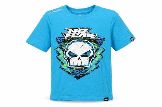 No Fear Boys Blue Graphic Skull Short Sleeve Cotton T-Shirt 13 Years