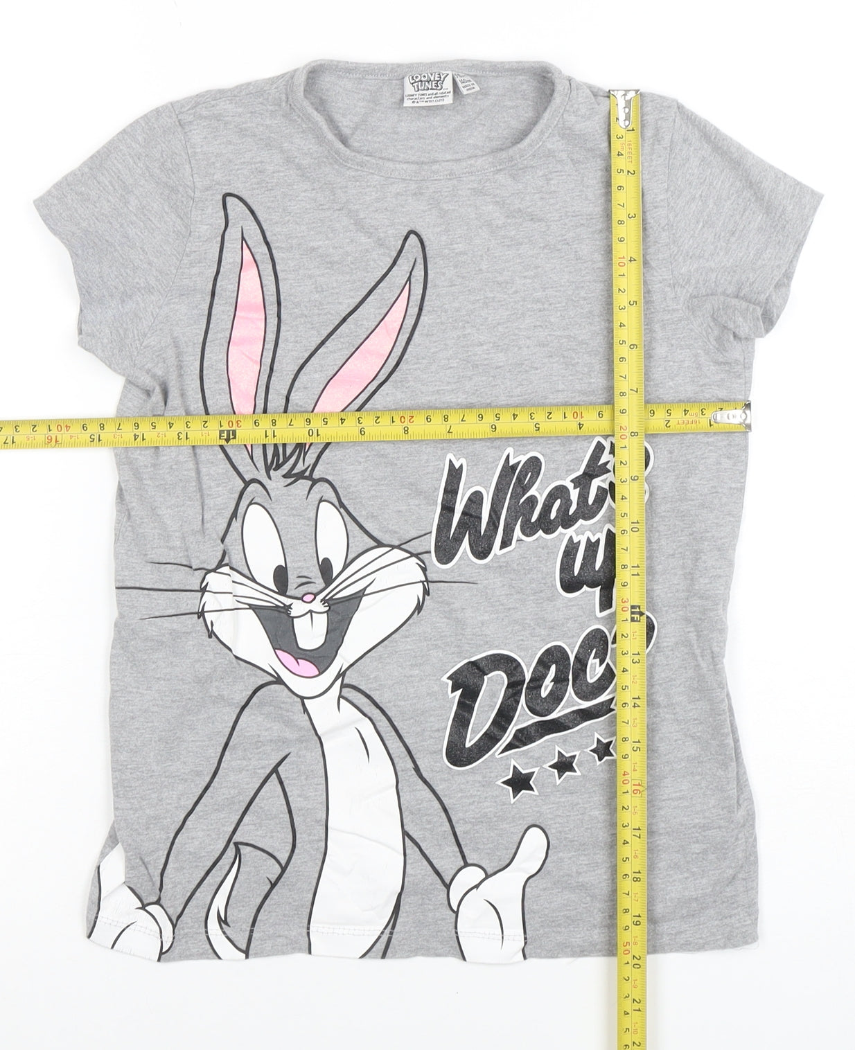 Boys UK Size 9-10 Years Looney Tunes Grey Basic T-Shirt