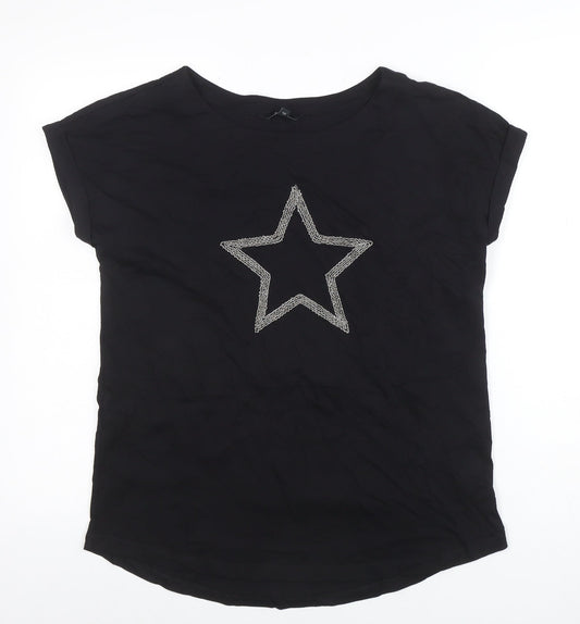 Womens UK Size 12 NEXT Black Basic T-Shirt