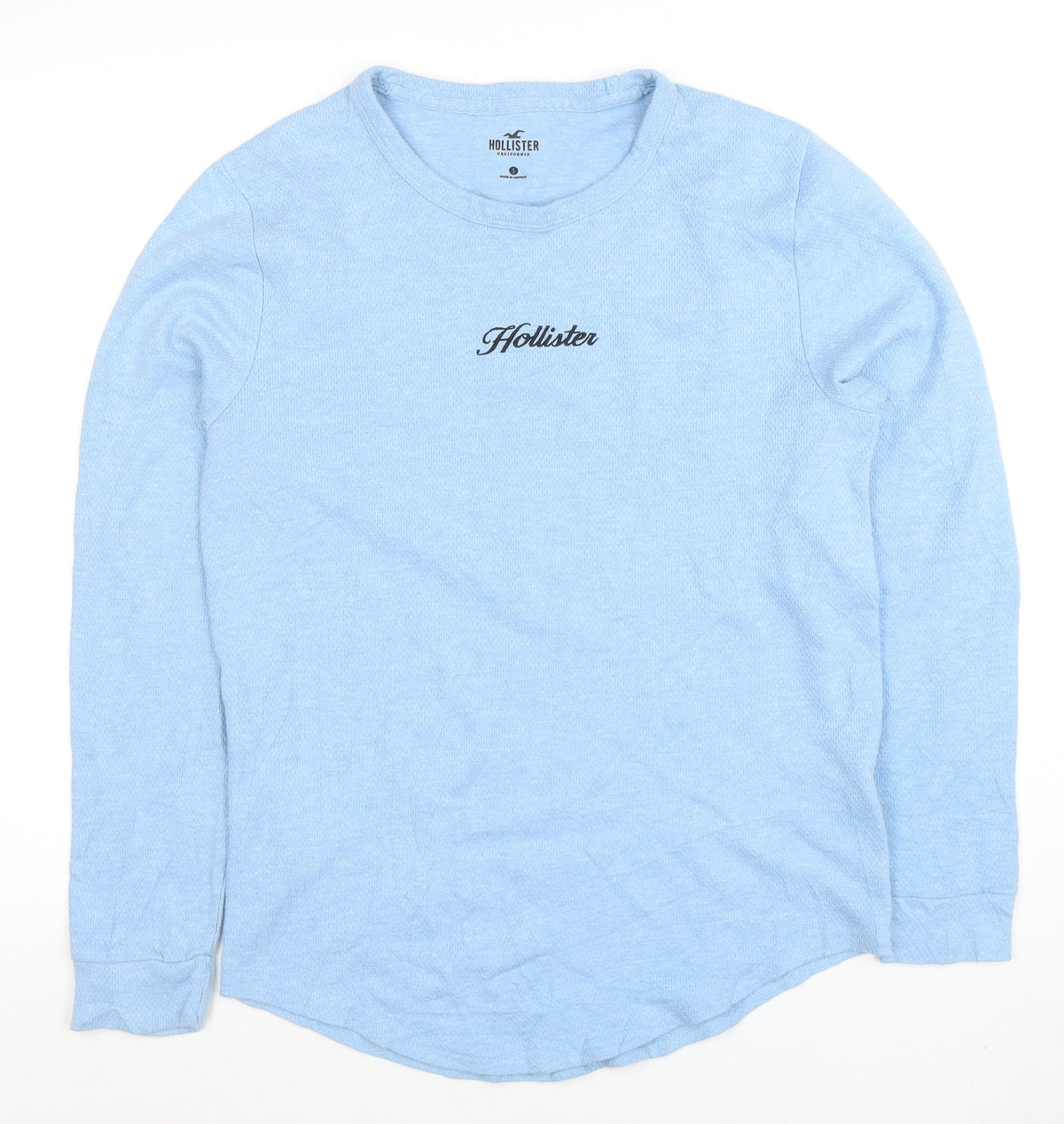 Mens UK Size S Hollister Blue Pullover Sweatshirt