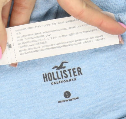 Mens UK Size S Hollister Blue Pullover Sweatshirt