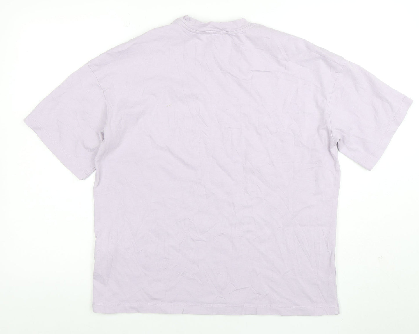 Womens UK Size S Zara Purple Basic T-Shirt