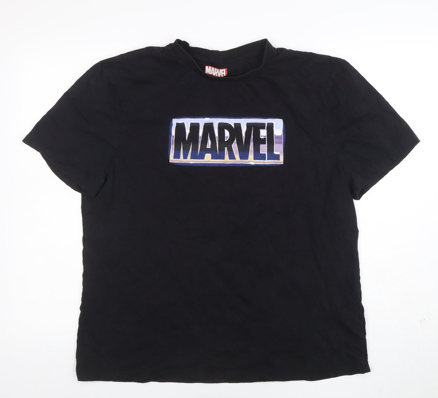 Mens UK Size 2XL Marvel Black  T-Shirt