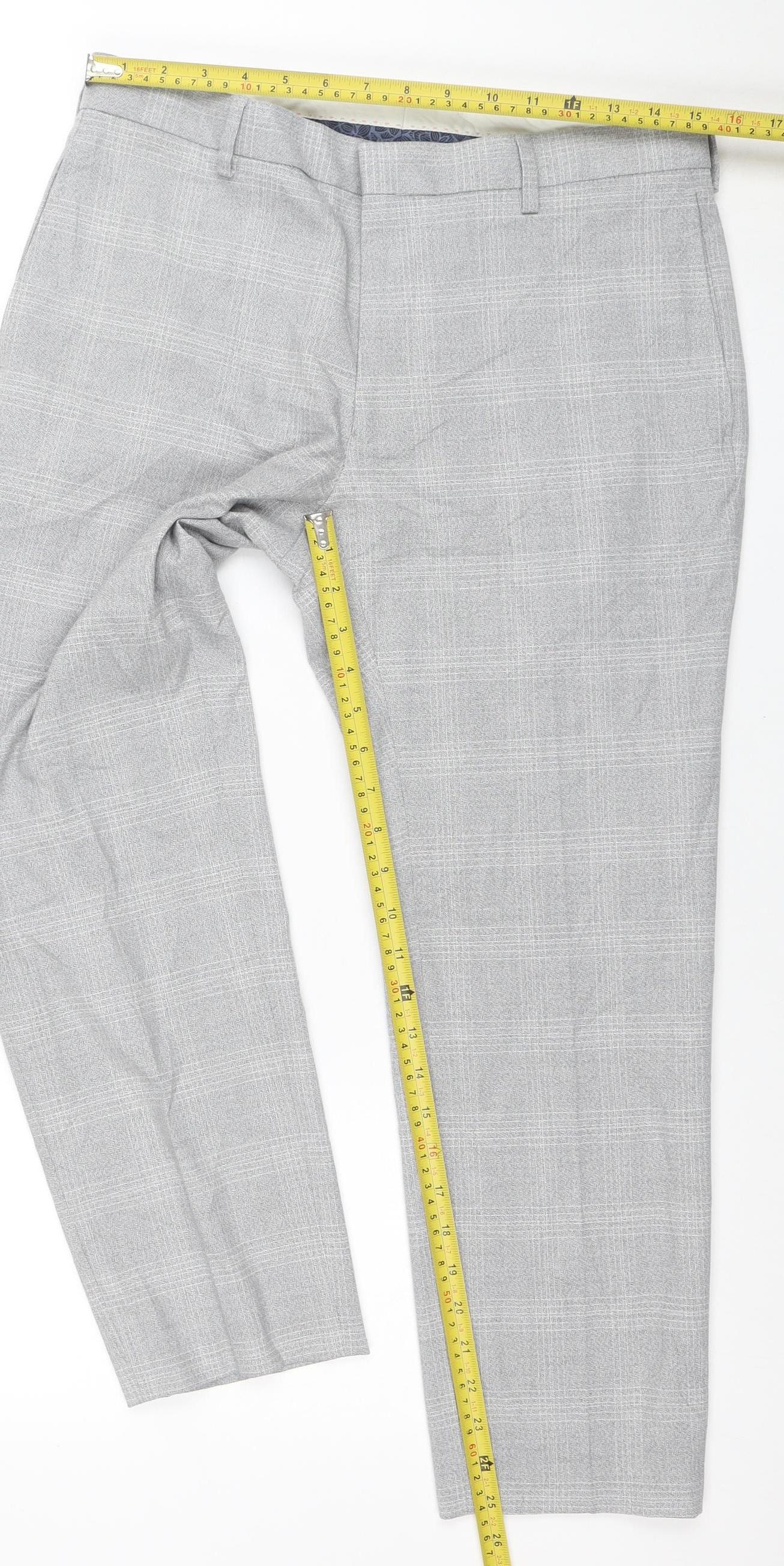 Mens UK Size 32 Marks and Spencer Slim Fit Business Formal Workwear Grey Trouser