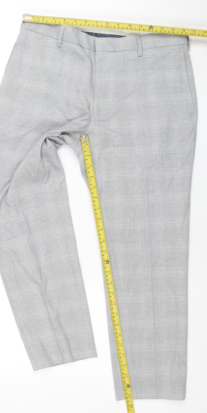 Mens UK Size 32 Marks and Spencer Slim Fit Business Formal Workwear Grey Trouser
