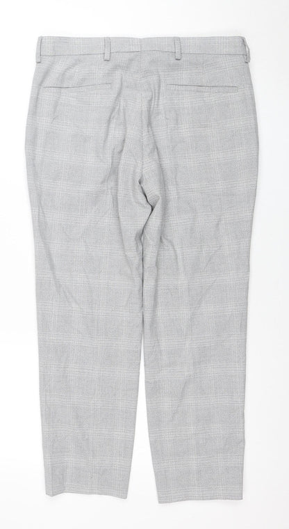 Mens UK Size 32 Marks and Spencer Slim Fit Business Formal Workwear Grey Trouser
