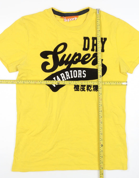 Mens UK Size L Superdry Yellow  T-Shirt