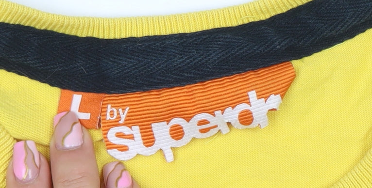 Mens UK Size L Superdry Yellow  T-Shirt