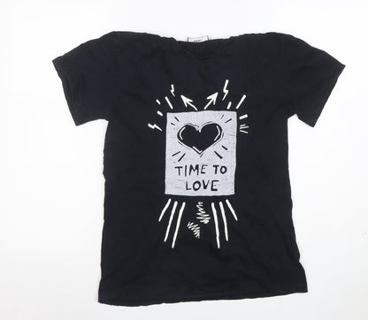 Diesel Men’s Black Short Sleeve Graphic Love T-Shirt Size S