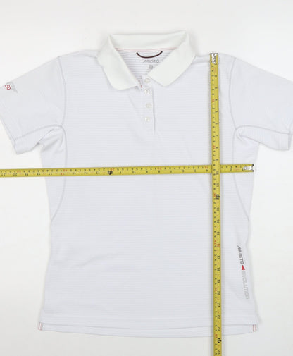 Womens UK Size 12 MUSTO White Basic Polo