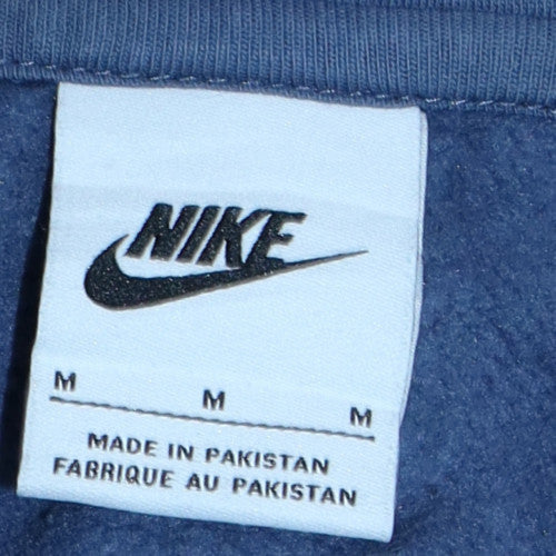 Mens UK Size M Nike Blue Pullover Hoodie