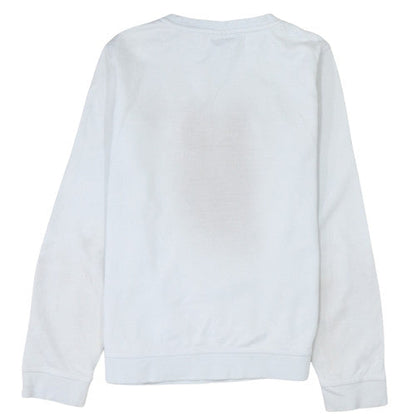 Nike Boys White Standard Fit XL Sweatshirt with Logo Print