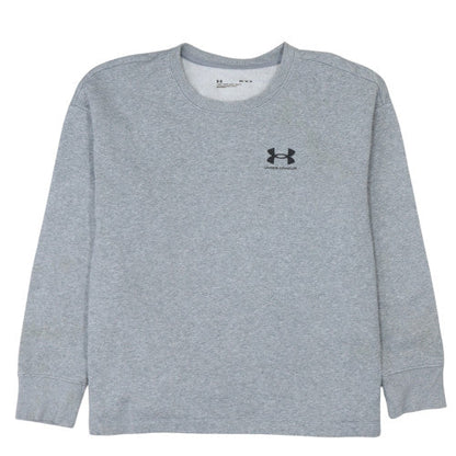 Mens UK Size M Under armour Grey Pullover Sweatshirt