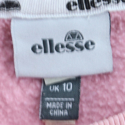 Womens UK Size 10 ellesse Pink Pullover Sweatshirt