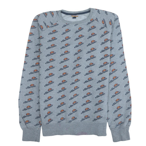 Mens UK Size L ellesse Grey Pullover Sweatshirt