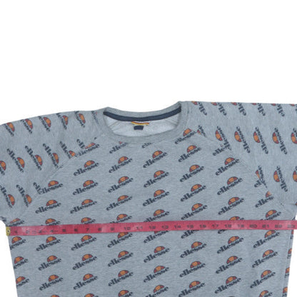 Mens UK Size L ellesse Grey Pullover Sweatshirt