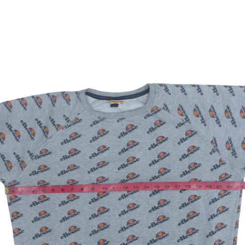 Mens UK Size L ellesse Grey Pullover Sweatshirt