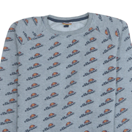 Mens UK Size L ellesse Grey Pullover Sweatshirt