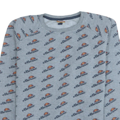 Mens UK Size L ellesse Grey Pullover Sweatshirt