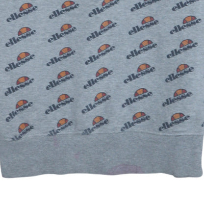 Mens UK Size L ellesse Grey Pullover Sweatshirt
