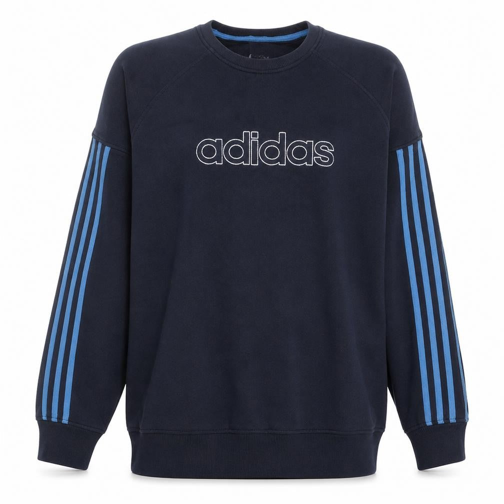 Mens UK Size M adidas Blue Pullover Sweatshirt