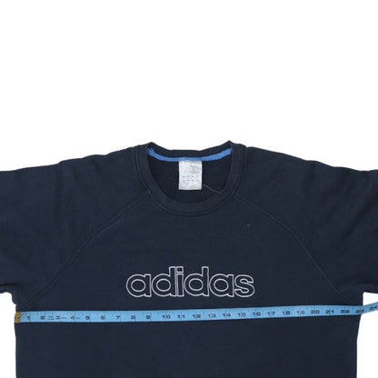 Mens UK Size M adidas Blue Pullover Sweatshirt