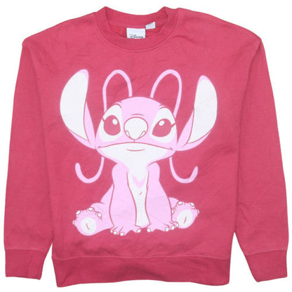 Womens UK Size 2XS Disney Pink Pullover Sweatshirt