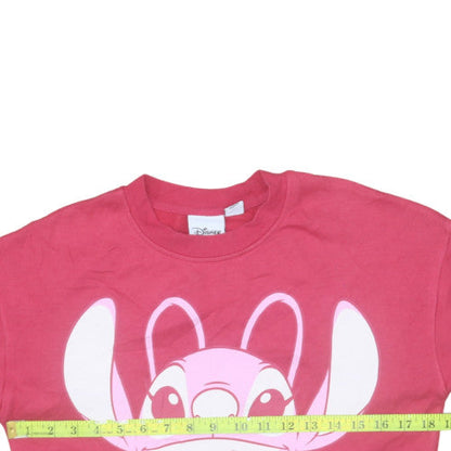 Womens UK Size 2XS Disney Pink Pullover Sweatshirt