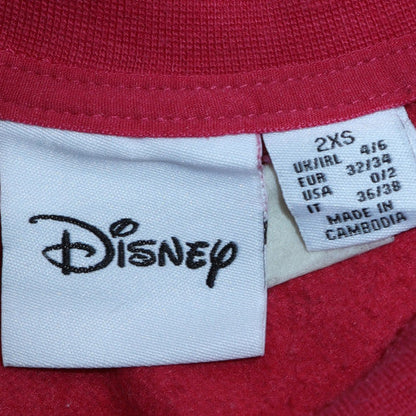 Womens UK Size 2XS Disney Pink Pullover Sweatshirt