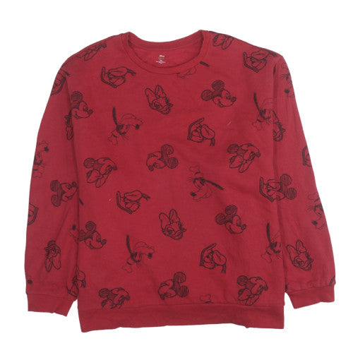 Womens UK Size 3XL Disney Red Pullover Sweatshirt