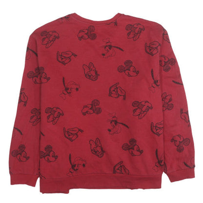 Womens UK Size 3XL Disney Red Pullover Sweatshirt