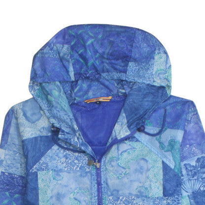Mens UK Size M KENZO Blue Windbreaker Coat